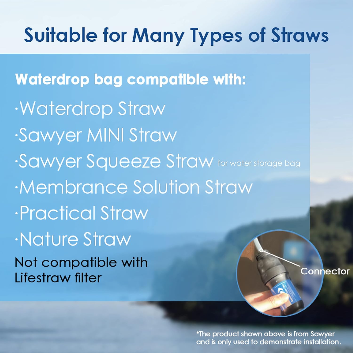 Bolsa de Água Waterdrop Gravit - Water Filter Straw avaliação e preço