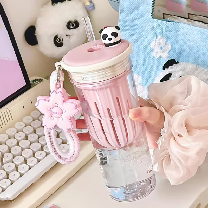650ml garrafa de água kawaii c - Water Filter Straw avaliação e preço