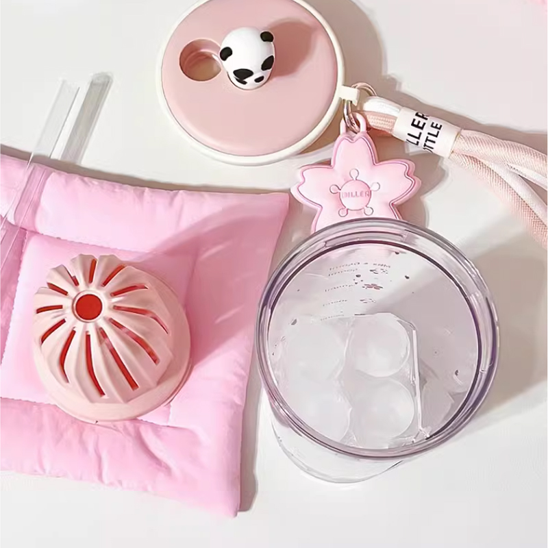 650ml garrafa de água kawaii c - Water Filter Straw avaliação e preço