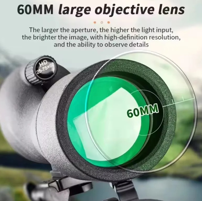 Telescópio Monocular HD 25-75x - Outdoor Adventure Watches avaliação e preço